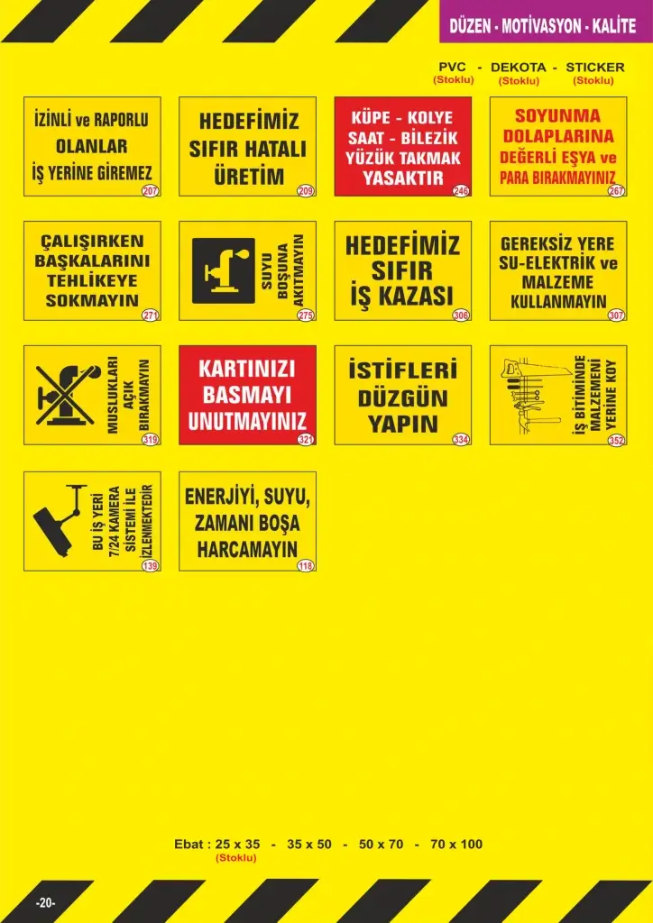 Fosforlu Uyarı Levhaları