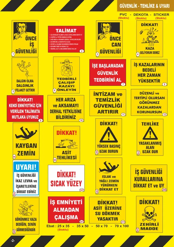 Fosforlu Uyarı Levhaları