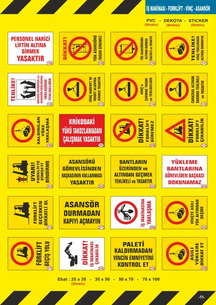 Fosforlu Uyarı Levhaları