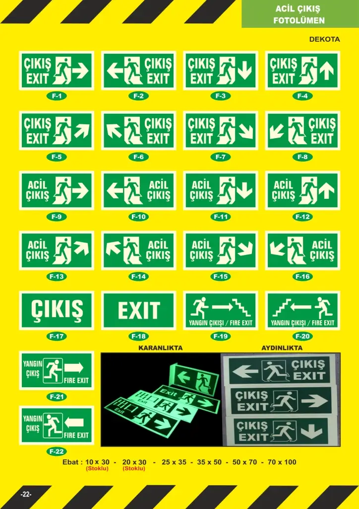 Fosforlu Yönlendirme Levhaları